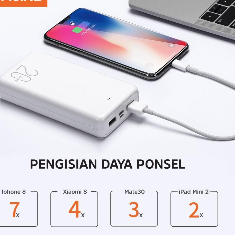 ✽ Powerbank 20000 mAh 10000mah Power bank Fast Charging Dual USB Murah Iphone Android Mini LED BASIK