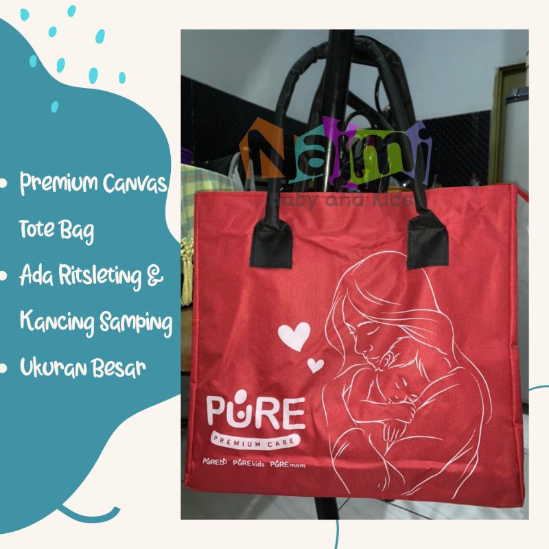 Paket PureBb Soap Soothing Cream Rash Cream Free Premium Canvas Tote Bag