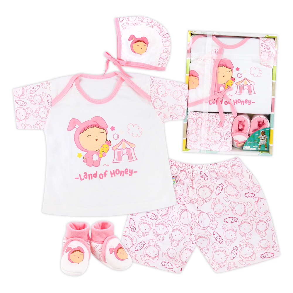 Kiddy Baju Set Bayi - Setelan Bayi Komplit - Gift Set - Baju Bayi Setelan Set - Kado Lahiran Newborn