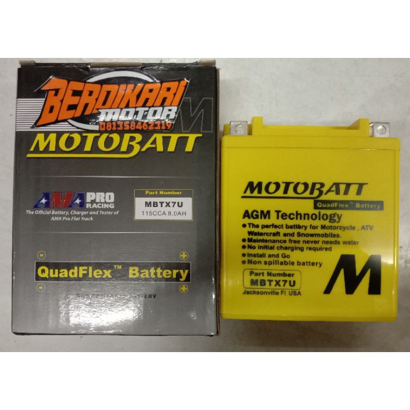 AKI MOTOBATT MBTX7U QUADFLEX