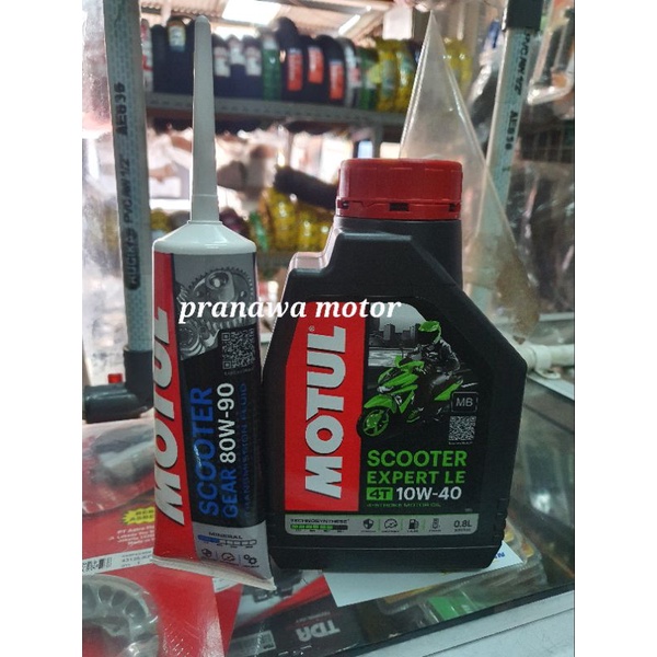Oli Motul Matic Expert LE 10W40 Techonsynthese 800ml+Gardan Motul 120 ml