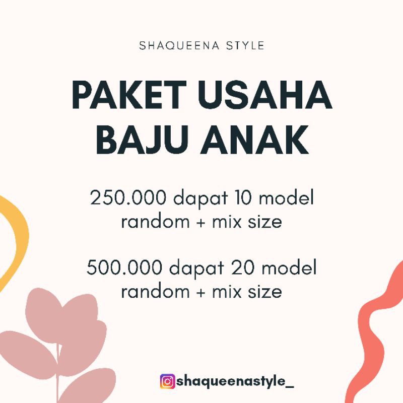 PAKET USAHA GROSIR BAJU ANAK