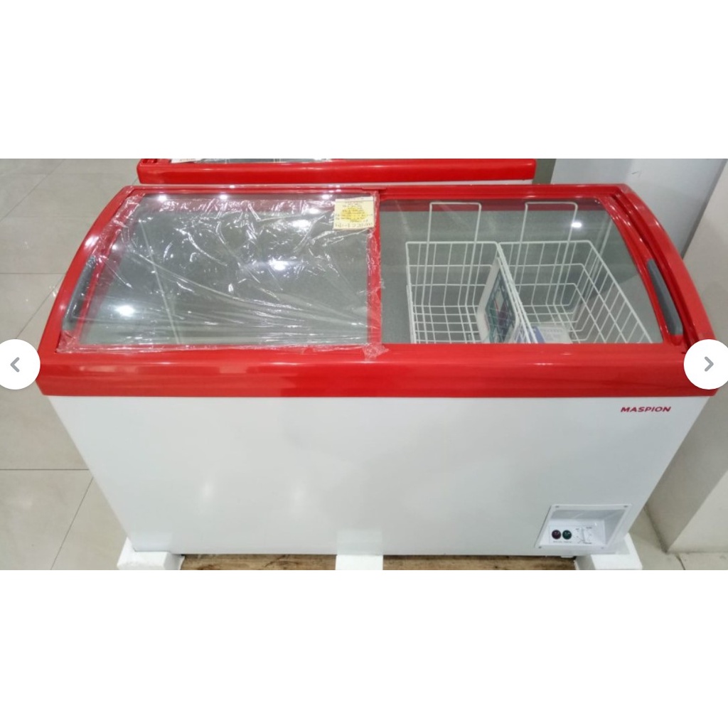Maspion Chest Freezer Box Sliding Glass 400L Uchida UFH-400C UFH 400C