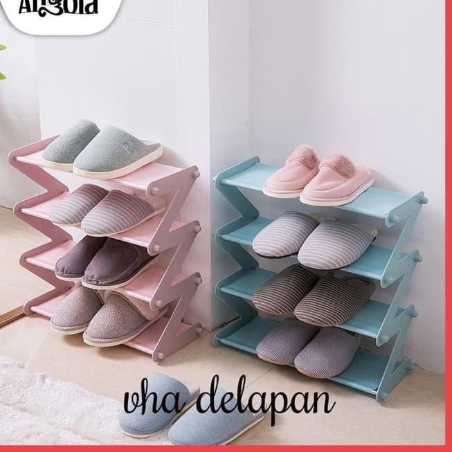 Ph Best Seller Rak Sepatu 4susun Shoe Rack Sandal Holder Mudah Rak Lipat Kualitas Premium Shopee Indonesia