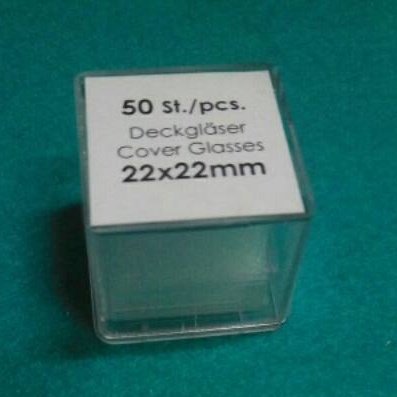 Cover Glass 22 x 22mm l Deck Glass l Cover Kaca Microskop