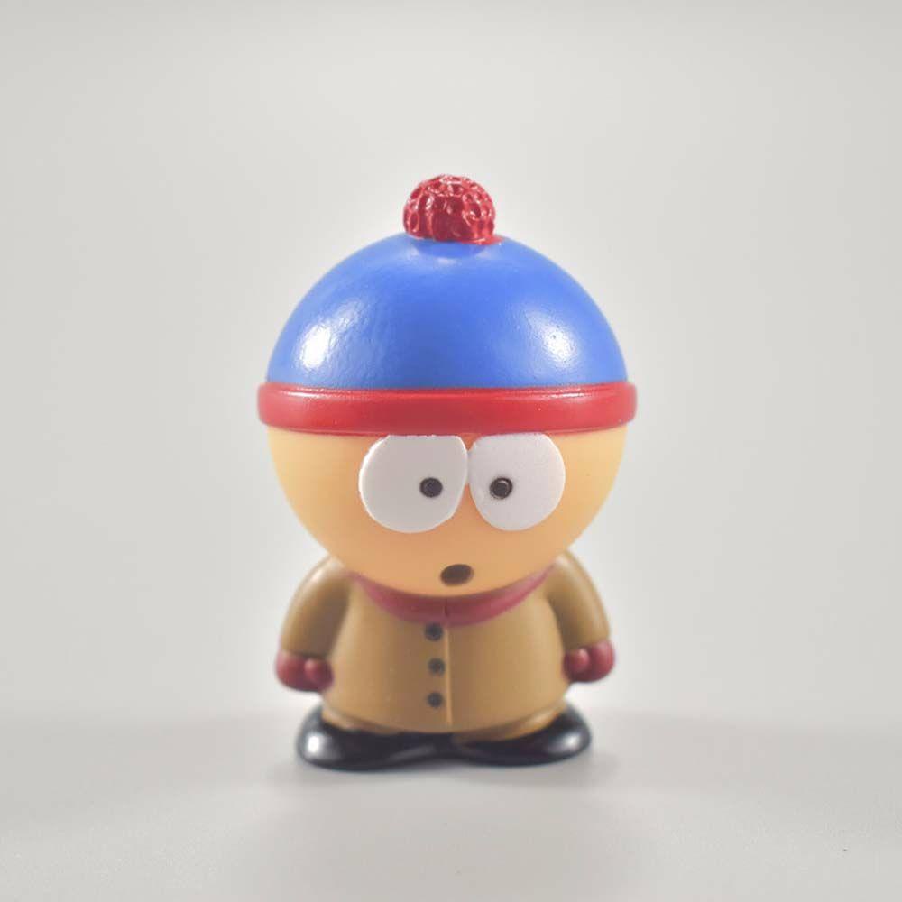 Patung QUINTON The South Park Kartun 5pcs /set Southern Park Kyle Dekorasi Desktop Model Anime Kenny Figure Mainan