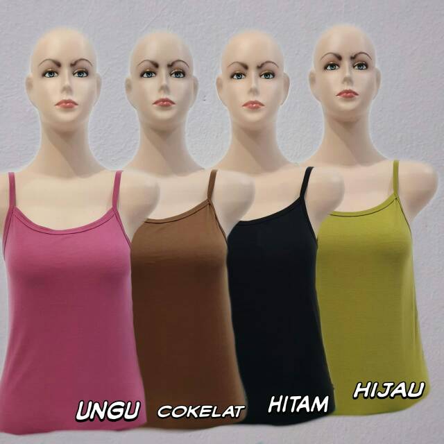 Tangtop/Tank top Kaos dalam Singlet Cewe Perempuan Dewasa size M - XXL bahan adem berkualitas-2