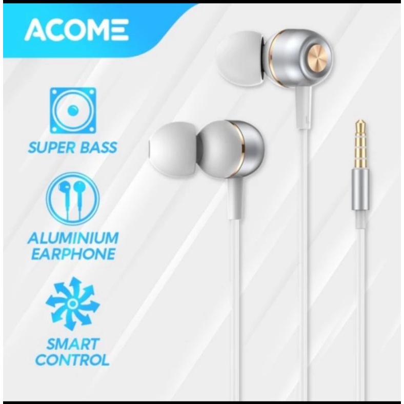 ACOME AW02 Wired Earphone Headset In Ear Color Super Bass ORIGINAL