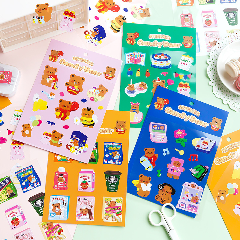 

1pc Stiker Kertas Seri Permen Beruang Untuk Dekorasi Scrapbook/Sekolah