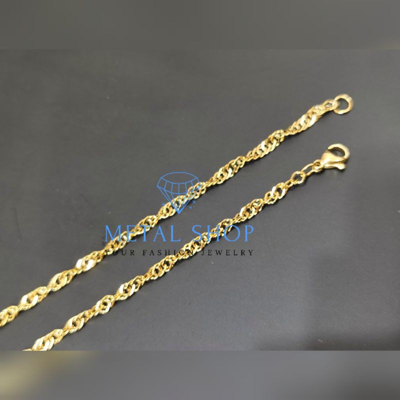 Kalung Titanium Panjang 50cm motif Variasi