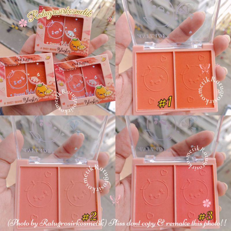 PROMO!!!BLUSHER SWEET ORANGE 2 COLORS ANYLADY NO.877/WATERMELON NO.968