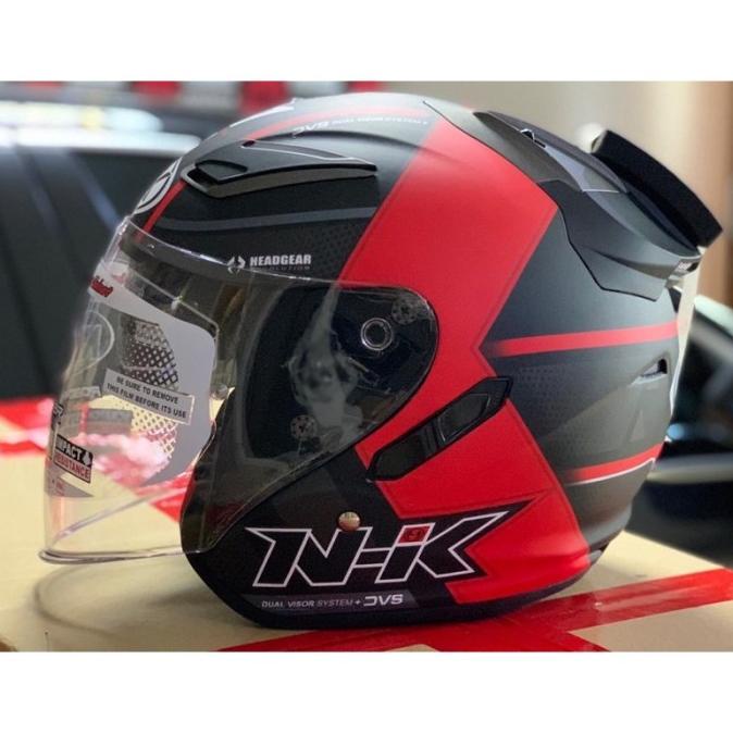 HELM NHK R1 NAPOLEON BLACK RED