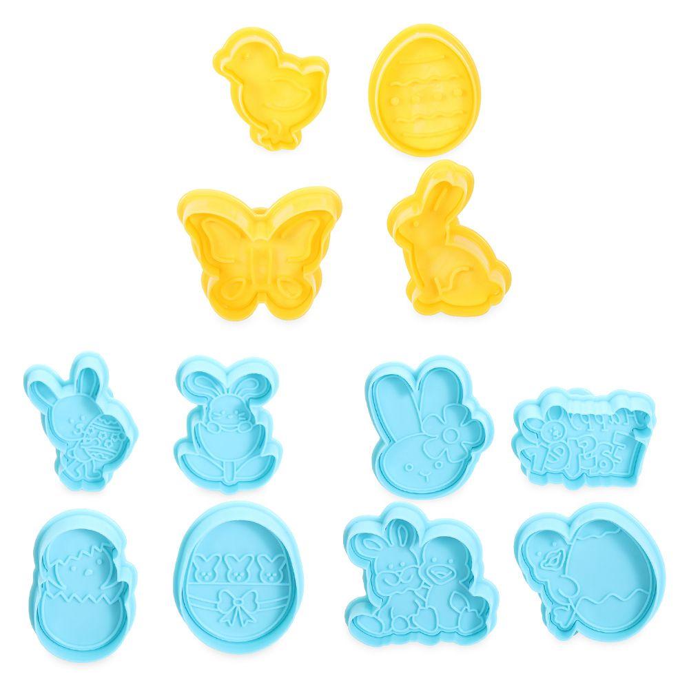 Solighter Easter Egg DIY Plastik Alat Baking &amp; Pastry Butterfly Rabbit Chick Cookies Cutter