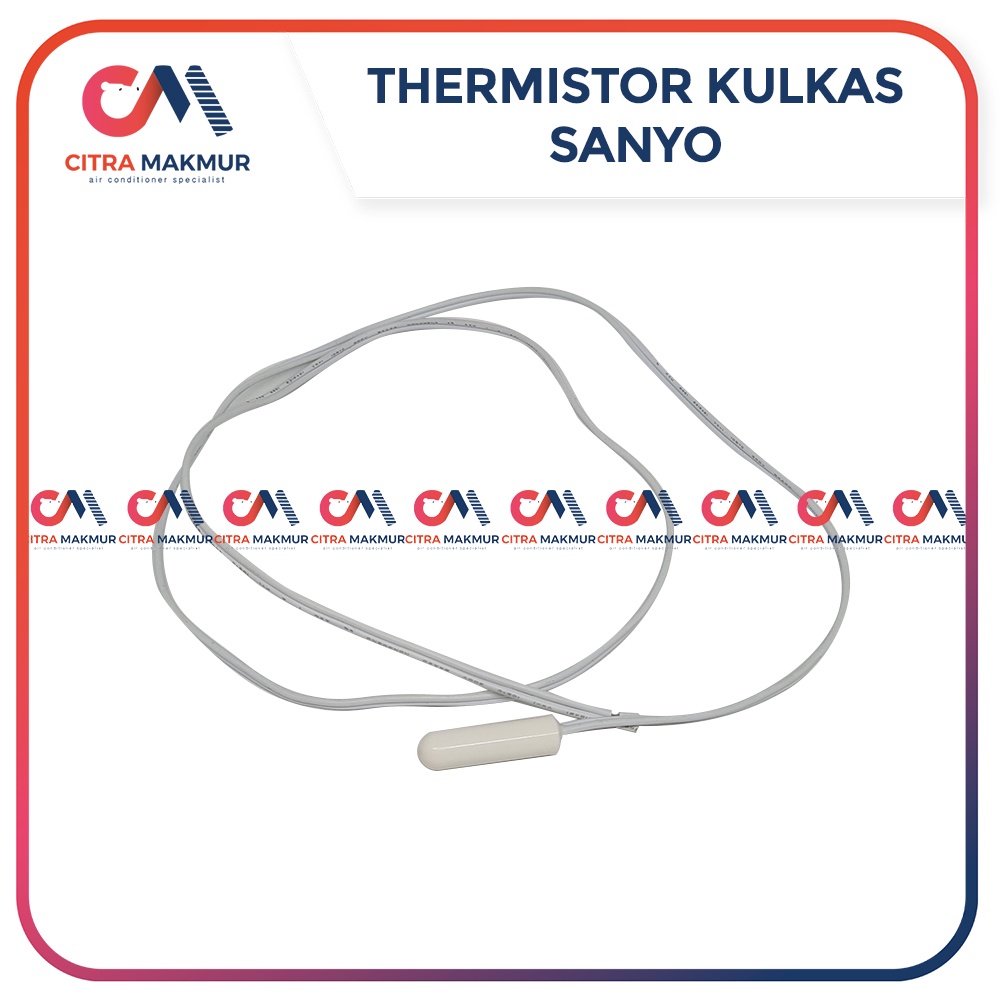 Thermistor Kulkas Sanyo Aqua Thermis Sensor suhu Defrost Bimetal Digital Inverter Freezer Es 2 pintu