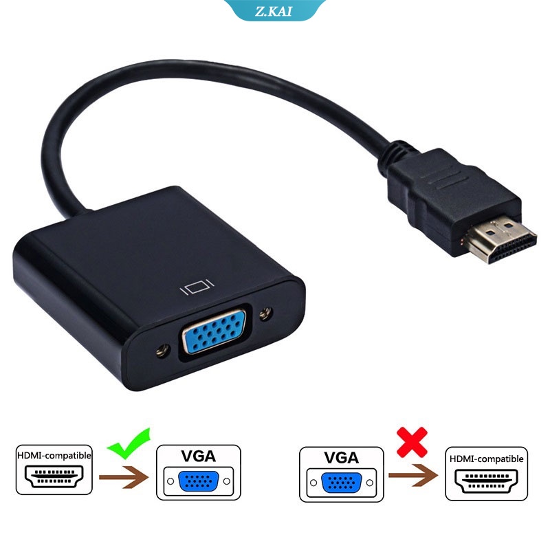 Adapter Konverter VGA HDMI Roreta HD 1080P Untuk PS4 PC Laptop TV Box