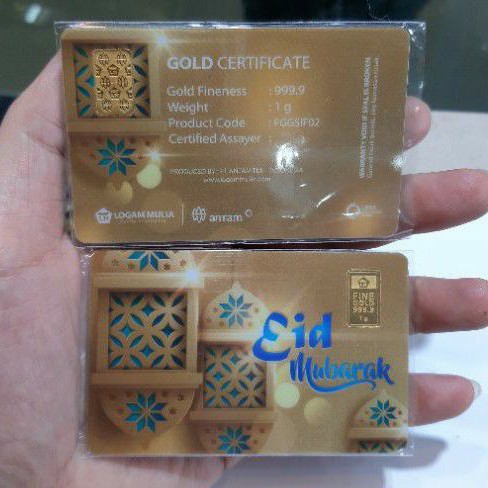 LM emas antam 24k eid mubarak lebaran idul fitri 1gr 1 gram gift series