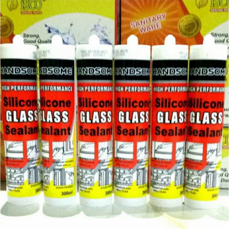 Lem Kaca Silicone Glass Sealent 300ml tahan air dan panas, merekatkan  jenis metal, kaca, keramik