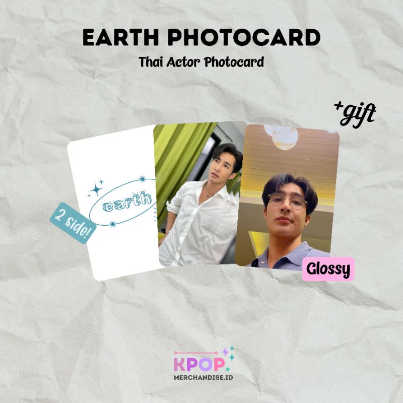 EARTH PIRAPAT PHOTOCARD THAI ACTOR RAIKANTOPENI