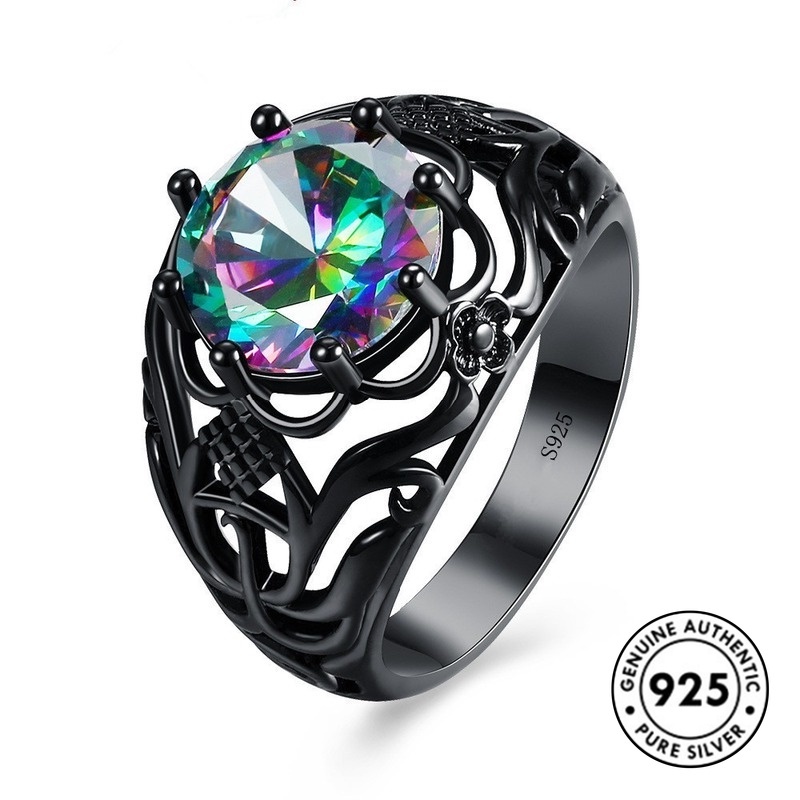 Cincin S925 Silver Model Hollow Aksen Berlian