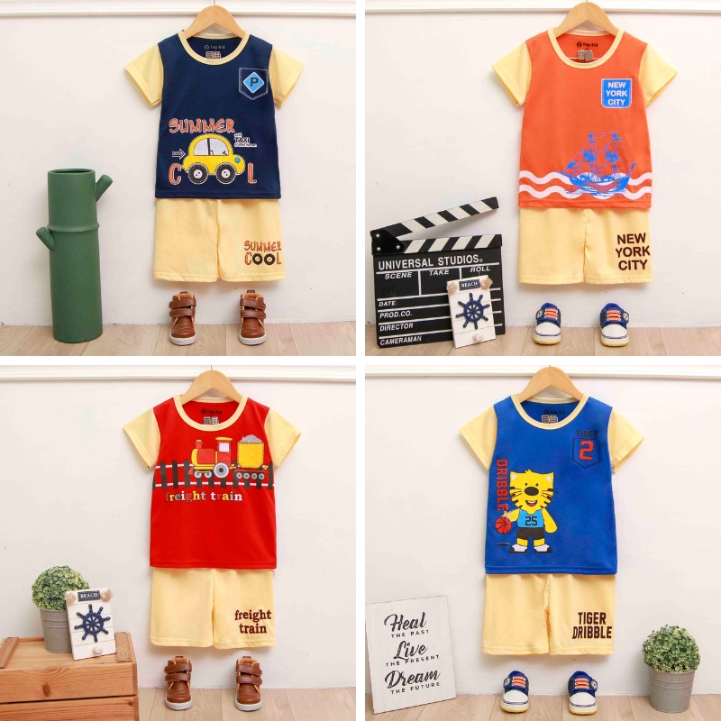 Setelan Baju Anak Laki-Laki / Playset Anak 2-9 Tahun