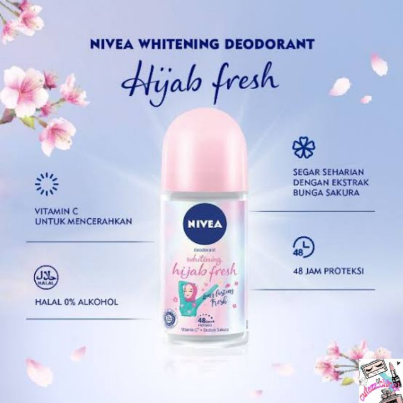 ☃Cutezz_Ching1☃Nivea Deodorant Whitening Hijab Roll On