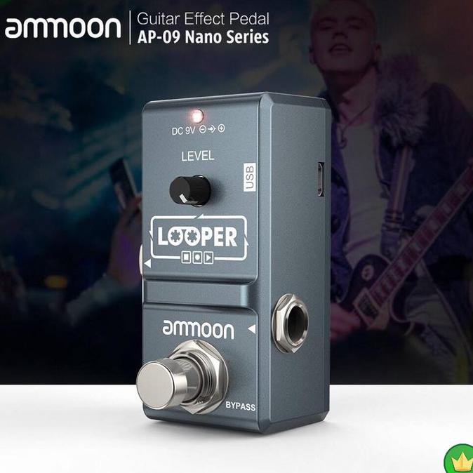 Ammoon Ap-09 Nano Series Pedal Efek Gitar Looper True Bypass