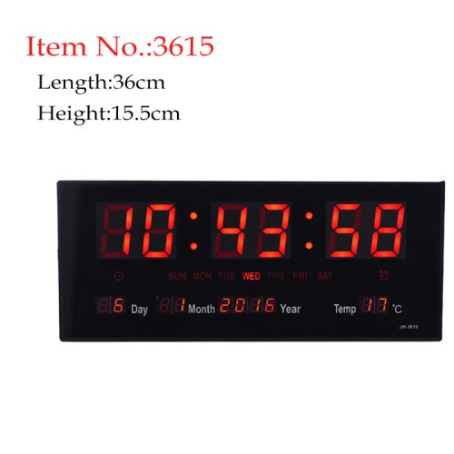 Sonifer Jam Dinding Digital LED Clock SMS-3615 Merah