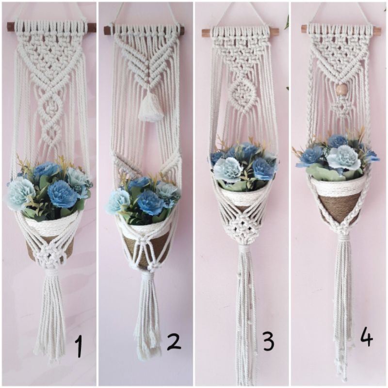 Macrame / Macrame plant hanger / Macrame pot gantung/Macrame murah / hiasan dinding