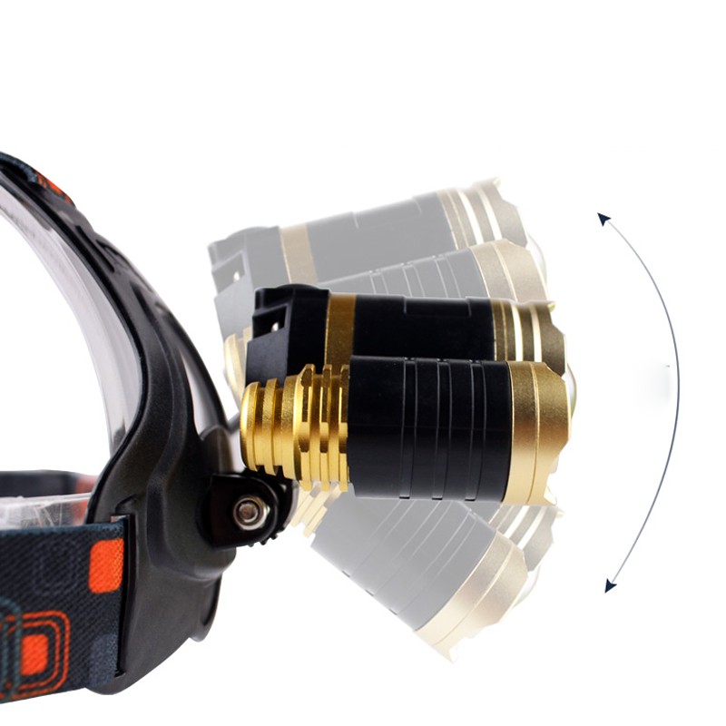 senter Camping/Senter Headlamp Cree XM-L 3T6 10000 Lumens - Golden