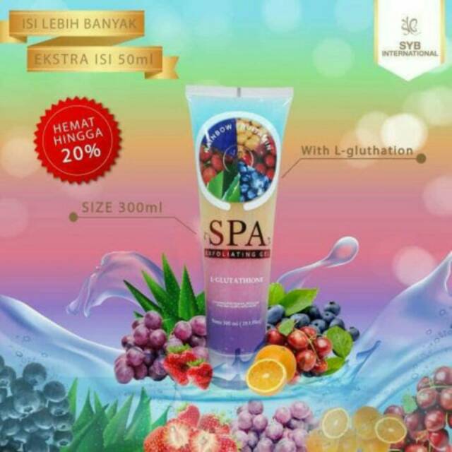 SYB RAINBOW FRUITAMIN SPA EXFOLIATING - GEL PENGANGKAT DAKI PEMUTIH KULIT PALING CEPAT