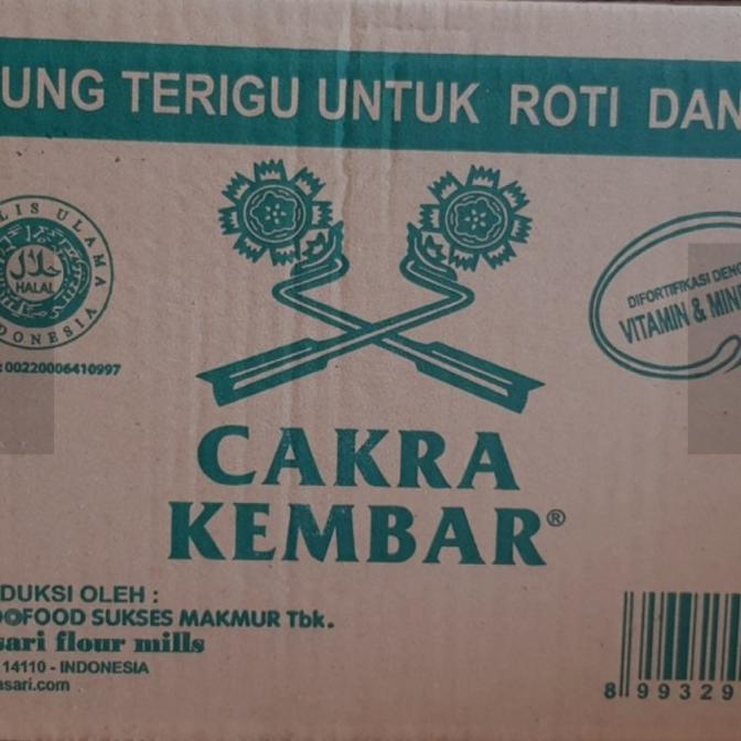 

BISA COD Tepung Terigu Cakra Kembar Econo dus (12 1kg)