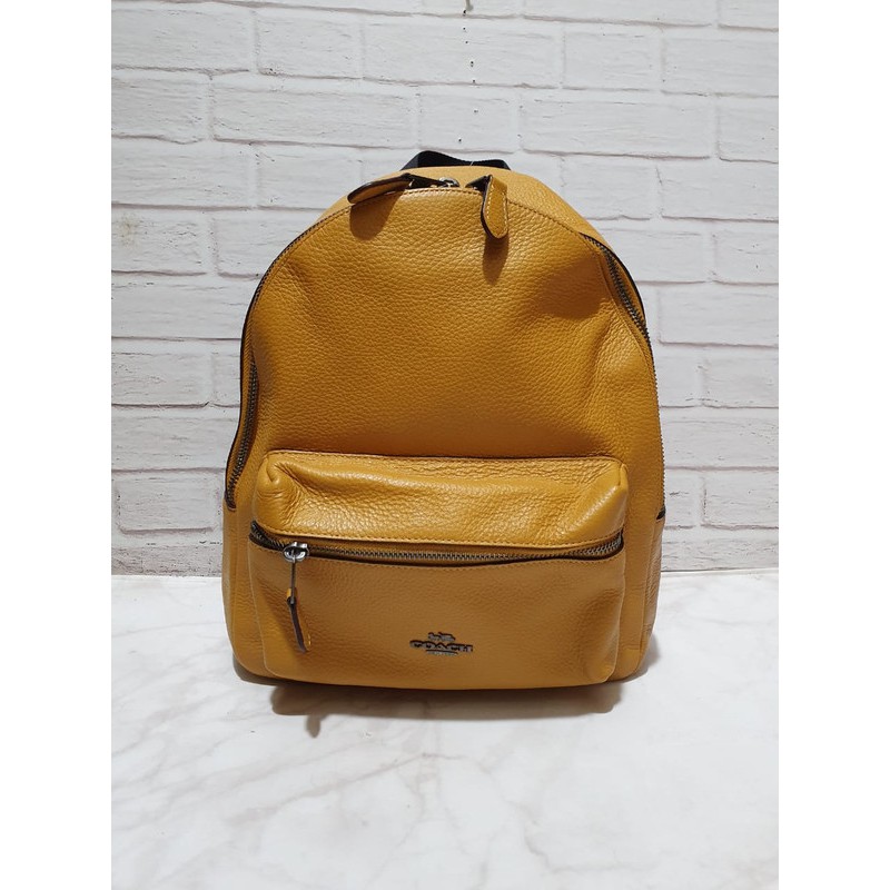 tas coach charlie medium backpack yellow