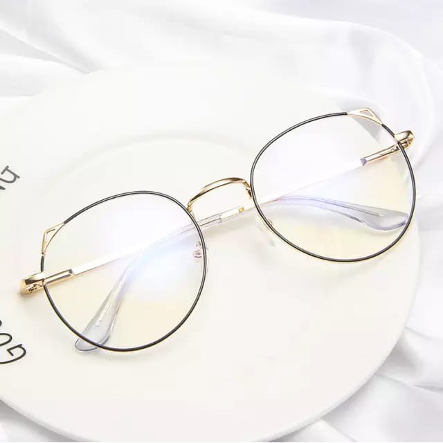 ♥TMALL88♥ Kacamata Baca Frame Anti Radiasi Metal Gaya Retro Untuk Pria / Wanita KM28