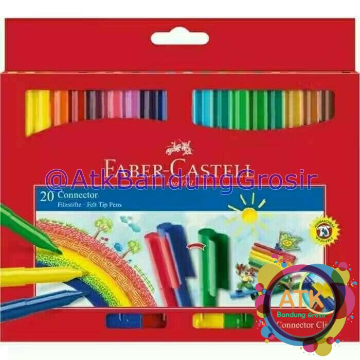 

Connector Pen Faber Castell 11200A 20 Warna Colours Spidol Craft