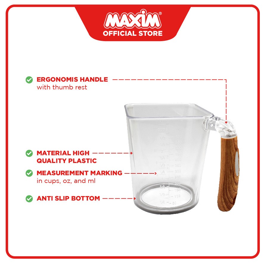 Maxim Tools Measuring Jug Gelas Ukur 600ml