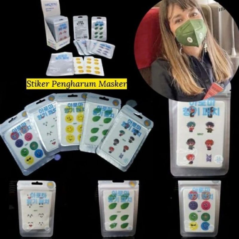 STIKER MASKER TEMPEL ISI 48pcs/ Stiker Aromaterapi masker