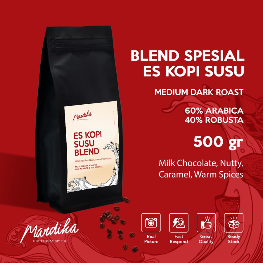 

ES KOPI SUSU BLEND 200GR & 500GR, Blend Arabika Robusta, Harga Komersil - Mardika Coffee