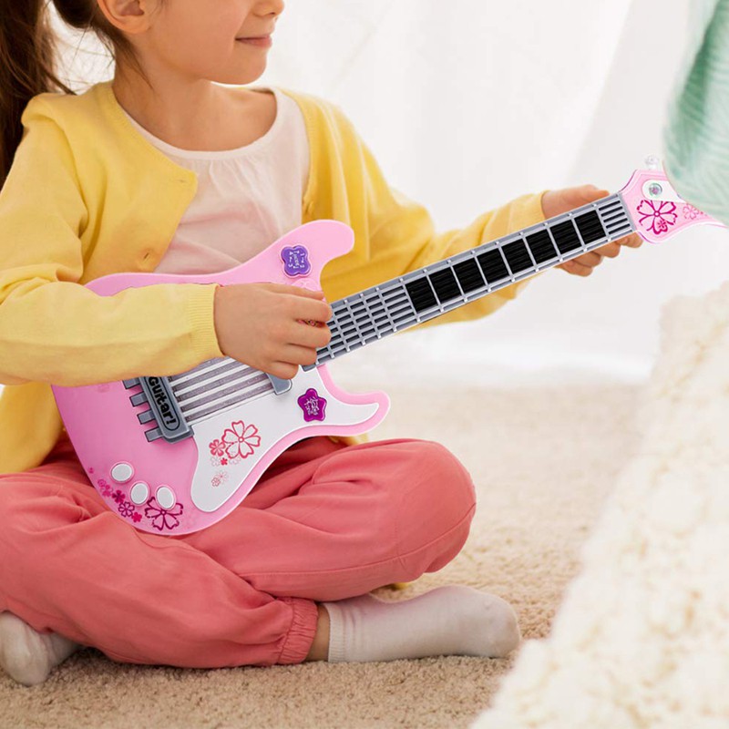 Mainan Gitar Warna  Pink Untuk Anak  Laki Laki Perempuan  