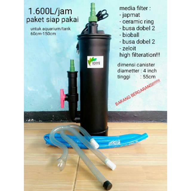 filter canister/filter canister diy/filter canister 1600L/h fullset