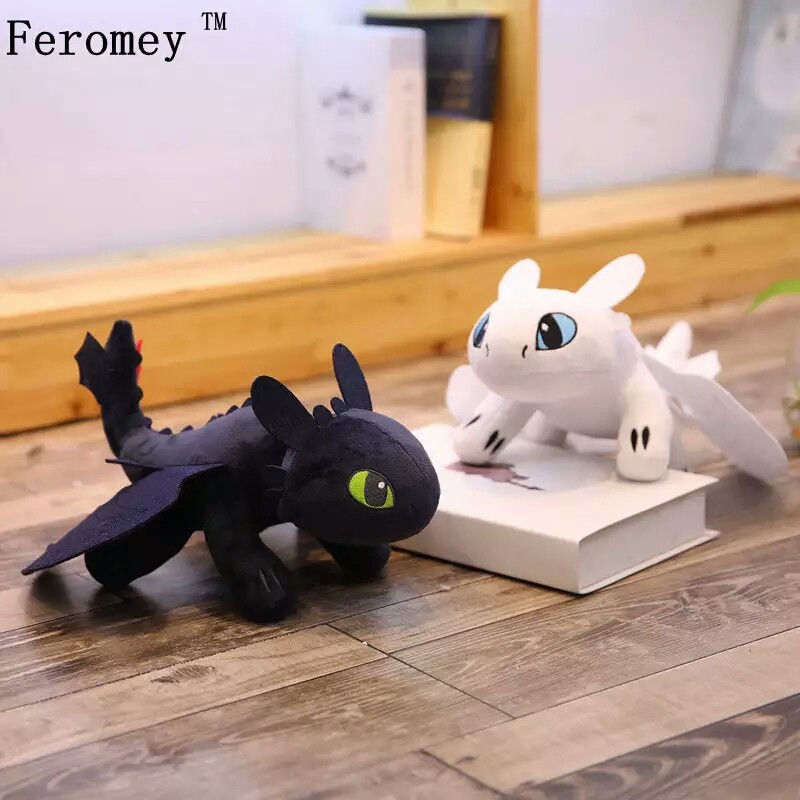 Boneka Toothless 35cm Bantal Night Furry Boneka White Toothless Boneka How To Train Dragon New