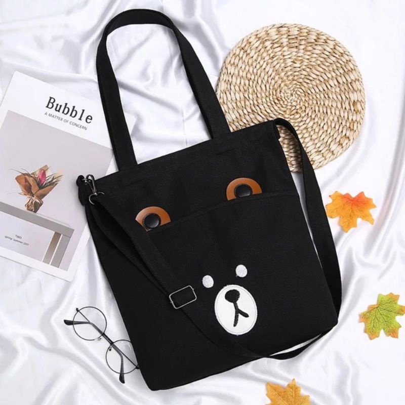 TOTE BAG BERUANG-FOMO-TOTEBAG MURAH-TEDDY