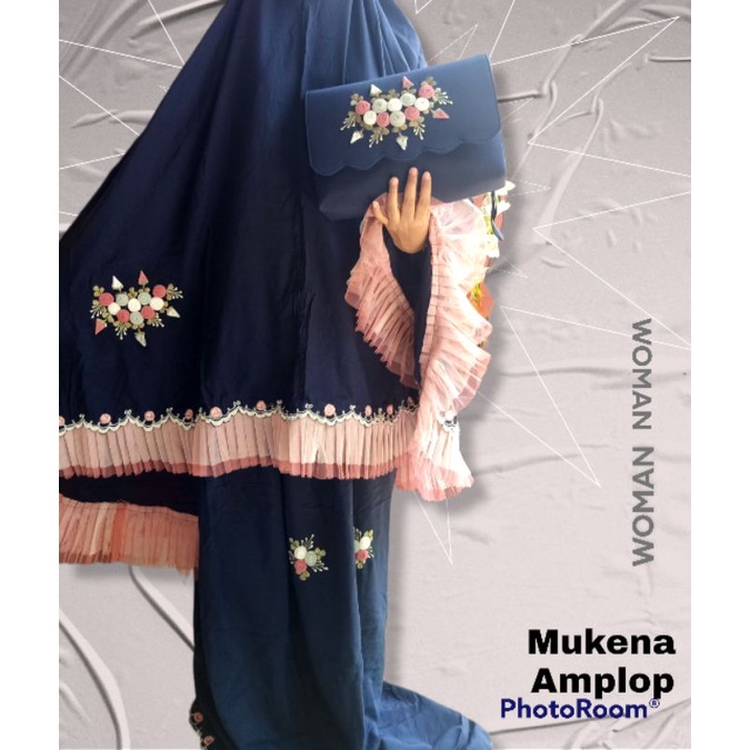mukena amplop navy/mukenah amplop warna navy/ mukenah amplop navy/ mukena amplop navy jumbo
