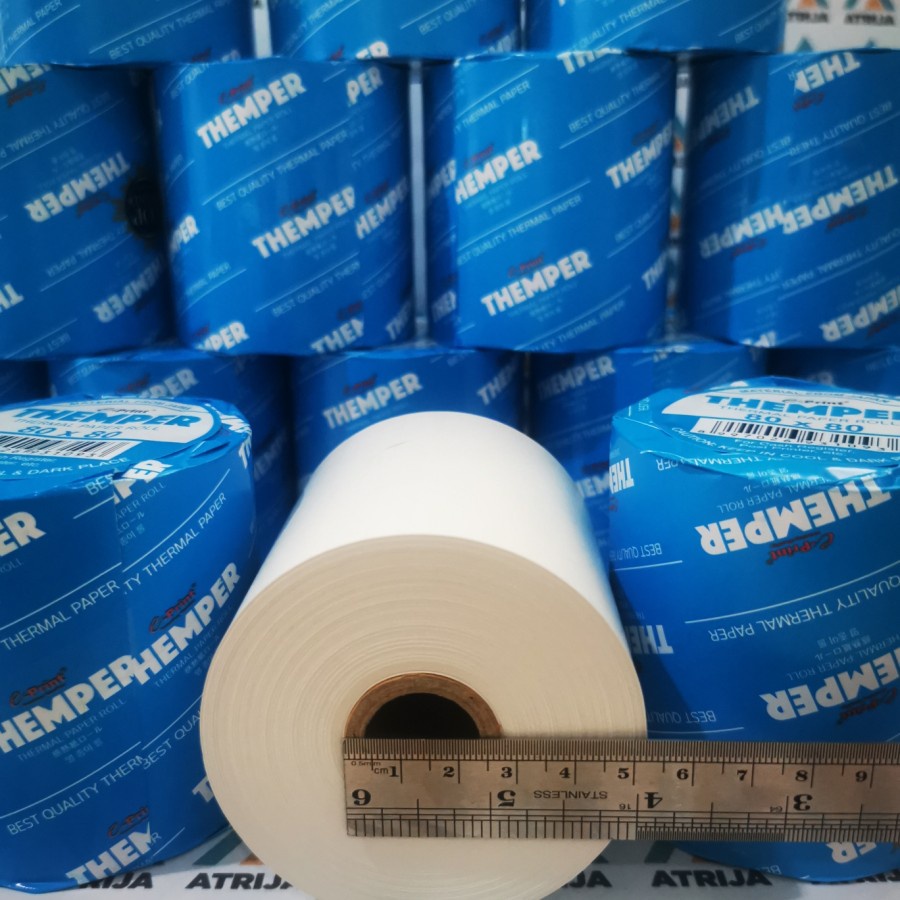 

THEMPER Kertas Thermal Struk Kasir 80x80 Hitam E-Print