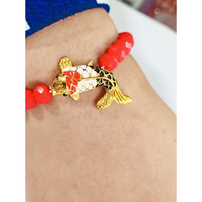 gelang tangan wanita //perhiasan //gelang ikan koi//gelang kristal//gelang