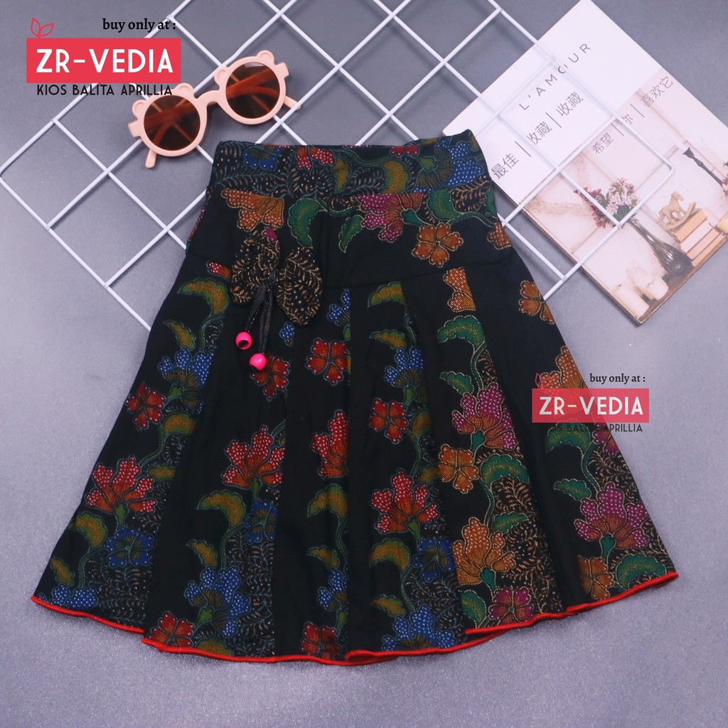 Rok Batik Anak uk. 3-4 Tahun / Skirt Pendek Anak Perempuan Murah Motif Etnik Kaos Lucu Grosir Adem