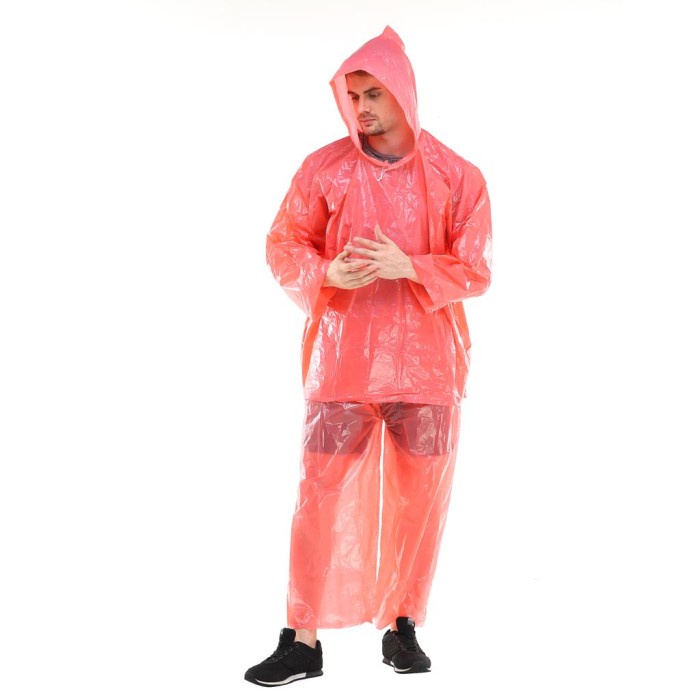 Promo Jas Hujan Plastik Setelan / Disposable Raincoat Kumbang