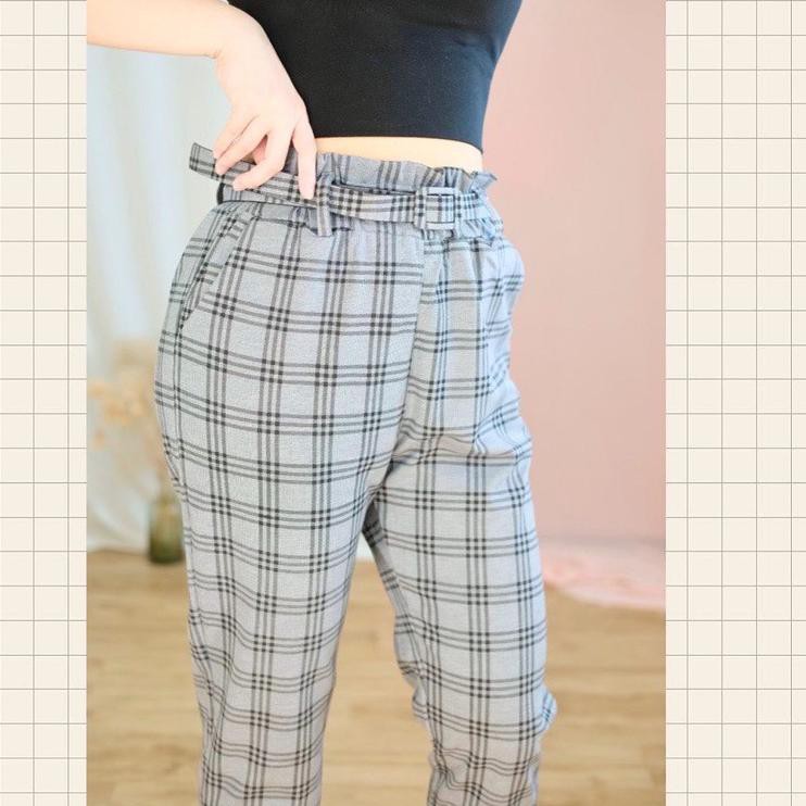 Ready Stok ZNFjk Shelby Square Pants motif kotak bahan Cotton Wool stretch (NEW PATTERN) 72 Best Sel