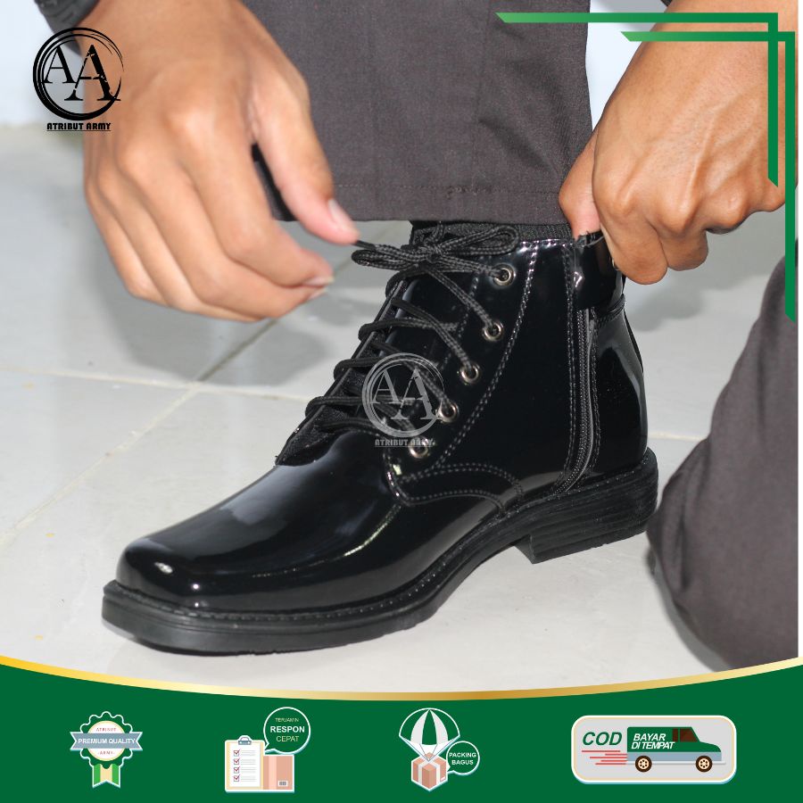 Sepatu PDH 04 Resliting Polri Polisi Sepatu Kerja PDH Security Satpam Dinas Kantoran Guru PNS - DP04