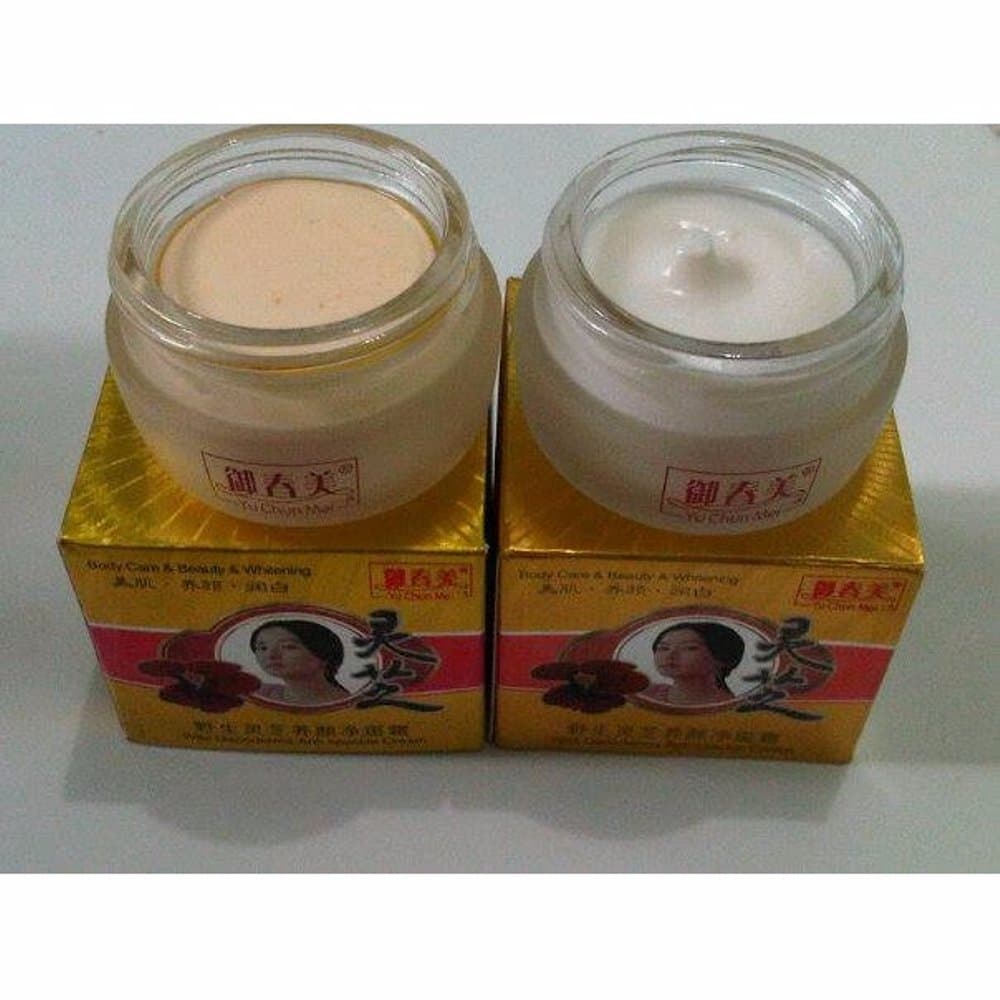 Yu Chun mei Gold Ginseng Ganoderma Day Night Cream plus Serum Essence Rumah Cantik 354 YuChunMei Gold Ginseng Ganoderma Cream Herbal Cordysep