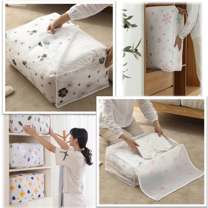 Storage Box  Selimut,Pakaiian Storage Bag Quilt Bag Tempat Penyimpanan Selimut Anti Air-PEVA-SC12